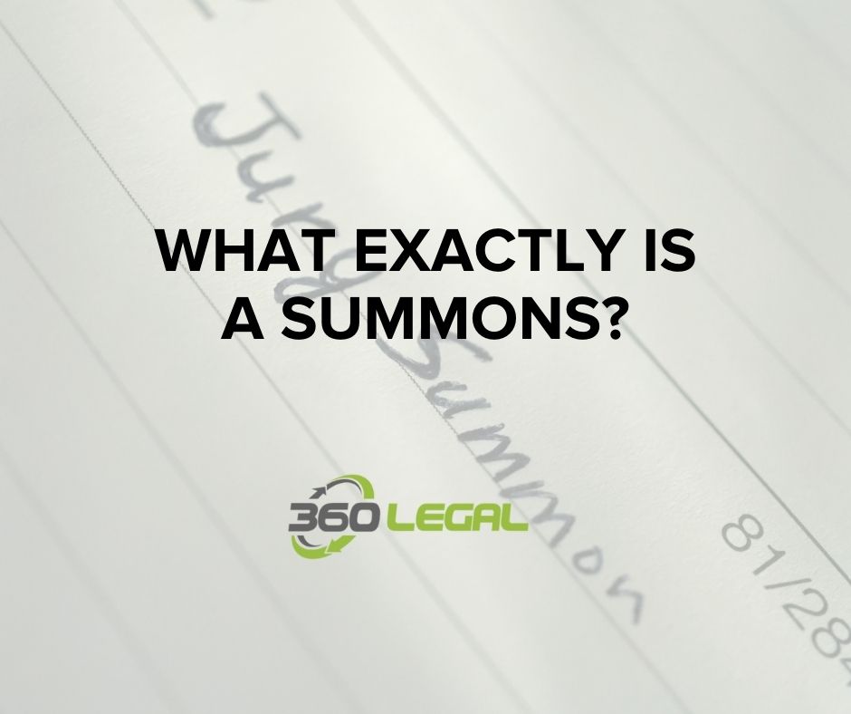 What Exactly Is A Summons 
